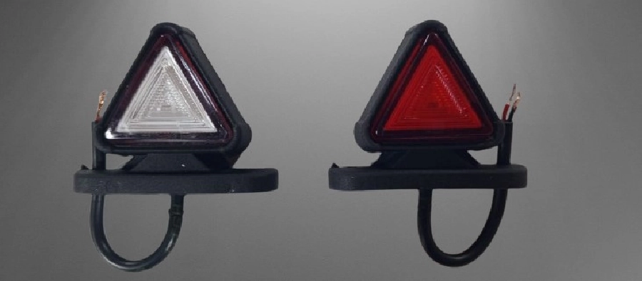 Boynuz Lamba Mini 2 LED'li Neon 12V-24V Kırmızı-Beyaz | OEM OND3258LKB
