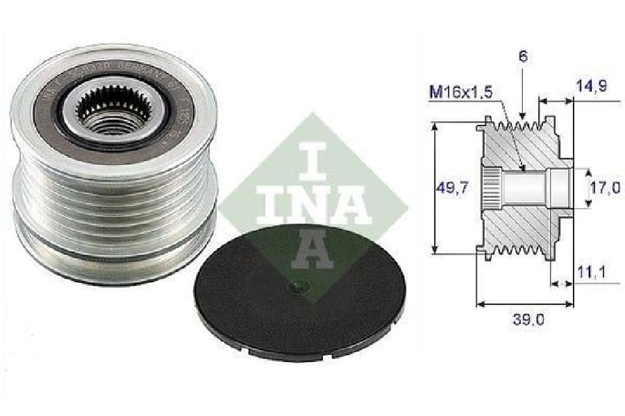 Alternatör Gergi Kasnağı Jeep Grand Cherokee-Mercedes C Serisi-Vito-Sprinter Mercedes 5117591AA-A61 | OEM 535005010