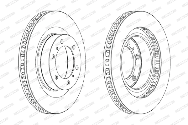Fren Diski On Toyota Land Cruiser 3,0-4,0 2009-> 2,8 2015-> | FERODO DDF2093C-1 | OEM 4351260190
