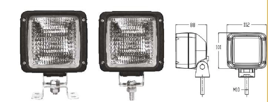 Kare Kabin Lambası 12V Ampüllü Soketli | OEM 838120-SKT12V