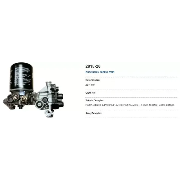 Kurutuculu Tahliye - Mercedes-Benz / Axor - Travego | MAY 2818-26 | OEM ZB4810 A0004309715