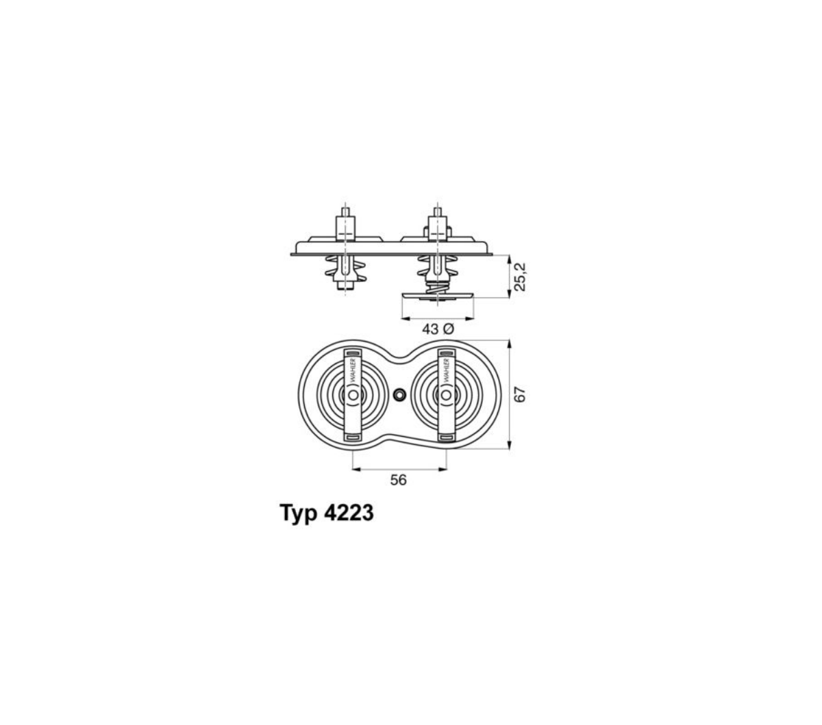 Termostat Scania 75°C Küçük Kafa | OEM 1 431 979
