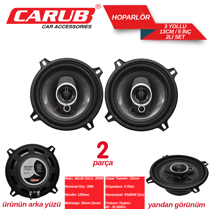 Carub Hoparlör 13CM 5 İnch Kapaksız