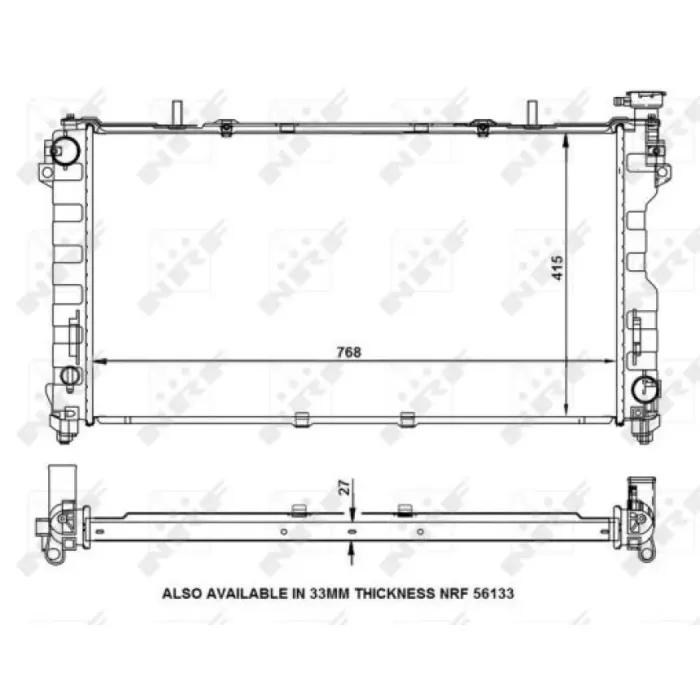 Radyator Voyager IV Caravan 770×412×26 | NRF 53156