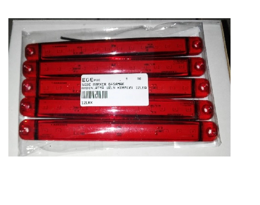 Side Marker Basamak Aydınlatma Uzun Kırmızı 12LED 12V-24V | OEM 12LKK