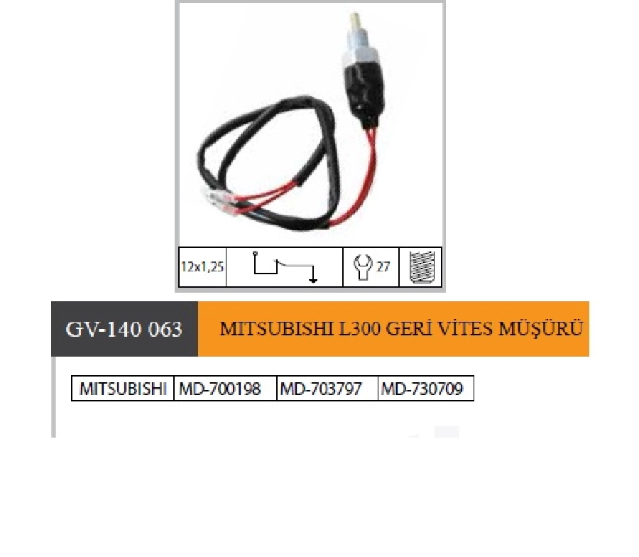 Mitsubishi L 300 Geri Vites Müşürü Ters MD700199 | OEM GV-140063