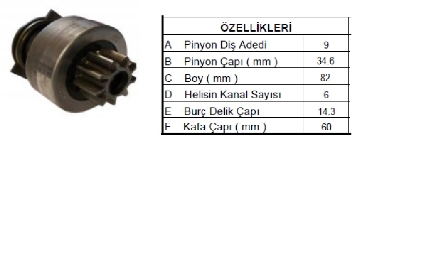 Marş Dişlisi 9D Iskra Tipi İran Özel 6 Kanal 4.0KW Magirus Sultan Otobüs Deutz Atlas-Lombardını Kili | OEM 74997