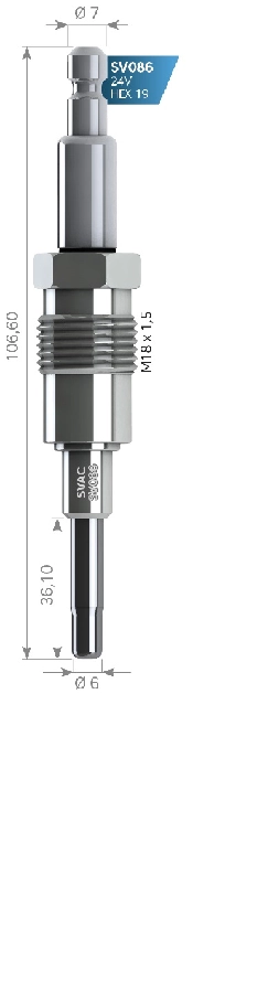 Kızdırma Bujisi 24V Fiat 241D - 411 - 415 - 615 Tractor | OEM SV086