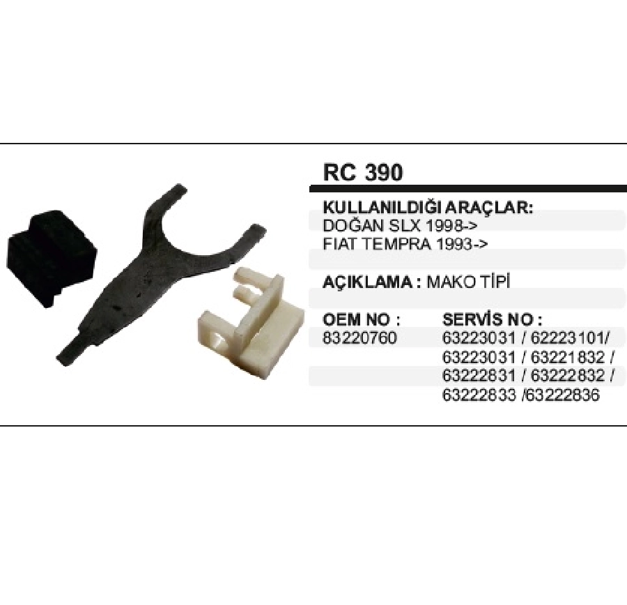 Marş Çatalı (Takımı) Mako Tipi Tempra-Doğan-Kartal-Şahin Sl ve SLX | OEM RC390