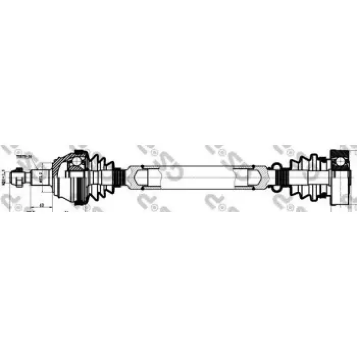 On Aks Sag A3 Leon Toledo Octavia Bora Golf New Beetle 1,9TDI 96>06 | GSP 203004 | OEM 1J0407272