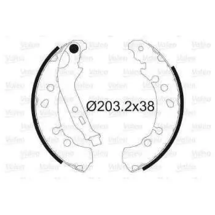 Arka Fren Pabuclu Balatasi Toyota Yaris 05> / Yaris 1.0 1.5 2020> / Charade 11> (203×38)(FRANSA Montaj) | VALEO 564108 | OEM 044950D090