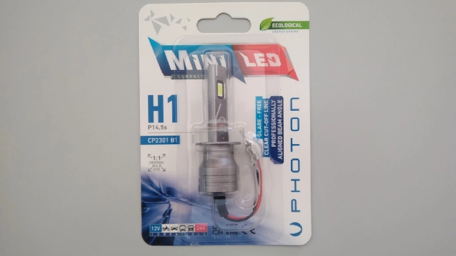 LED Far Ampulü (Adet) Mini H1 12-24V Compact LED (Tekli Blister) | OEM CP2301B1