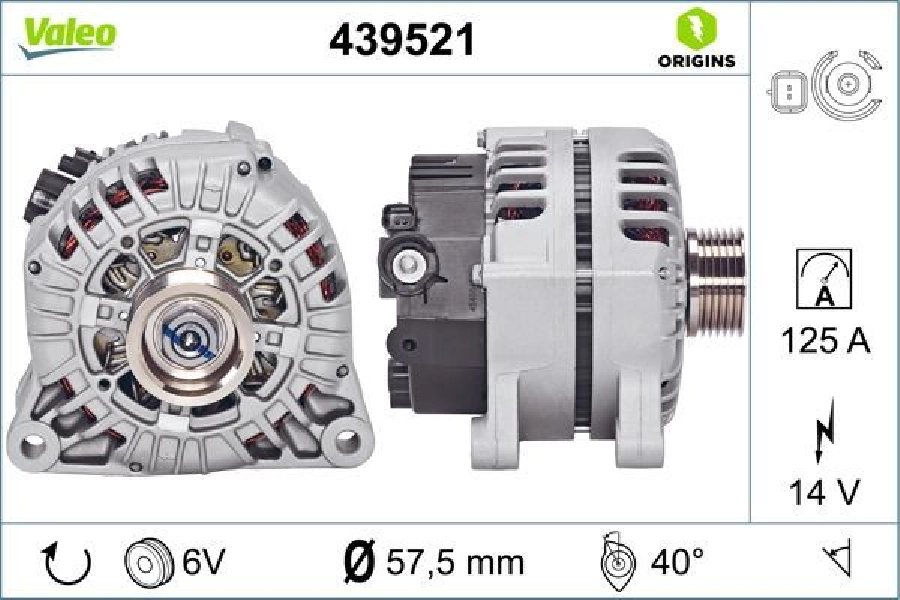 Alternatör Berlingo 2 Berlingo 3 C4 C4 (B7) DS4 C3 C3 2 C5 2 Xsara 2 P307 P407 P206 Partner I | OEM 439521