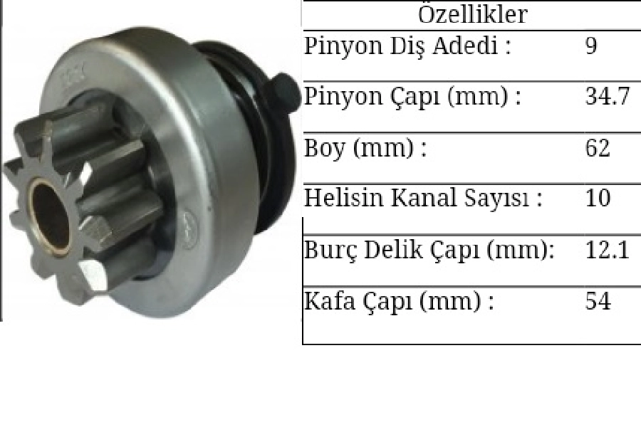 Marş Dişlisi 9D Bosch Tipi (0838) Lombardını 672,673,674 - Iveco Daily Atlas Copco 218 Serisi Letrik | OEM 74903