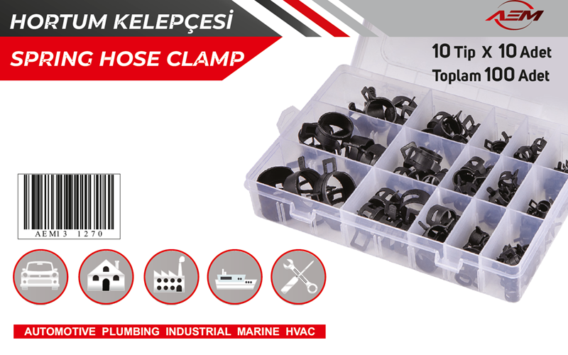 Hortum Kelepçe Seti (100 Adet) | OEM AEM131270