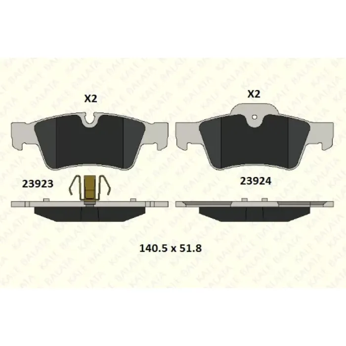 Fren Balatasi Arka W463 04> W164 05>11 W251 05>12 | KALE B 23923 179 05 MSH | OEM A0044205220