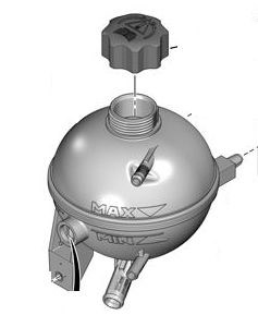Radyator Yedek Su Deposu P307 1.4 1.6HDI 2.0HDI 01>06 (Kapakli) | MITA 07 051 041 | OEM 1323.77