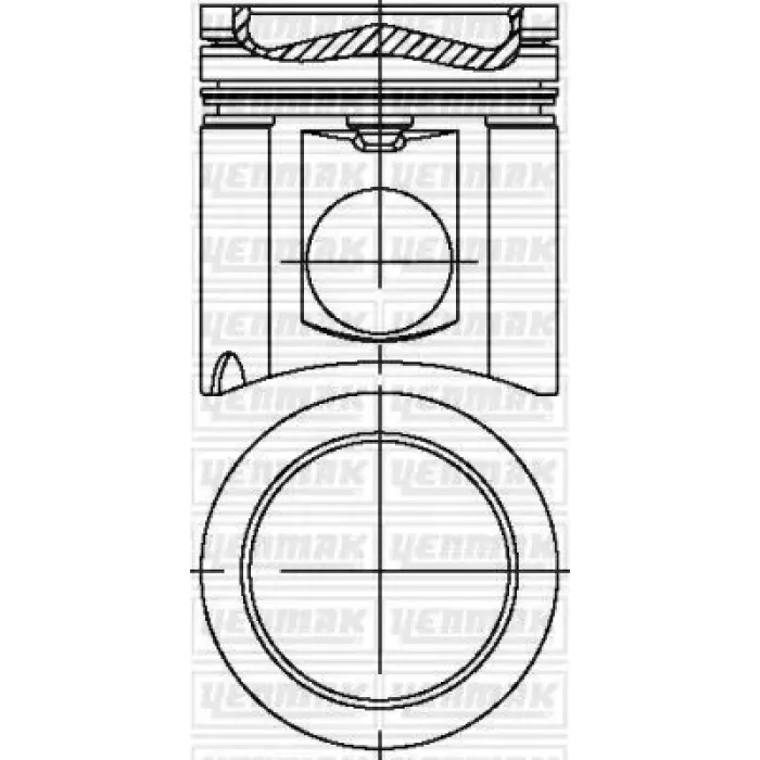 Piston + Segman 128,00MM Std Komple Mercedes Axor 1938-2640-3340-4140-O400-O500 / OM457 La Euro 2/3 | YENMAK 31-04747-000 | OEM 87-70510STDC 99948600 0052500