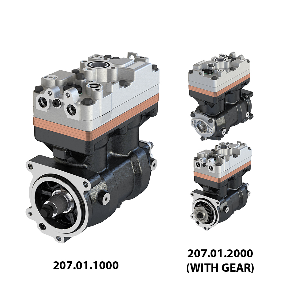 Komple Kompresor Çift Kafa Scania P-G-R-T Seri 720CC DC13 Ince Bogaz Dislili | A-TECH 207.01.2000 | OEM 1400090004-1880194-K024410N05-LK495