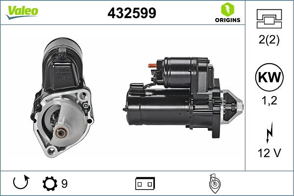 Mars Motoru 12V 9 Dis D6RA | VALEO 432599