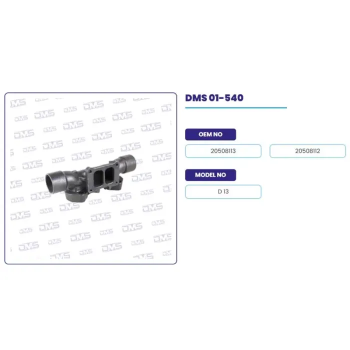 Egzoz Manifoldu Orta Volvo Truck D13 | DEMOSAN 01-540 | OEM 20508113