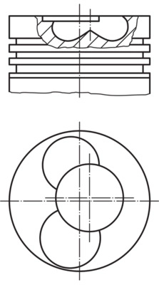 Piston+Segman (79,51MM Std (3 Silindirli Motorun 3, Pistonu) Polo Audi A2 Arosa Cordoba Ibiza 4 / 5 Fabia Roomster Fox Lupo 1,4TDI Amf Bay Bhc Bms Bnv Bnm Bwb 99>> | YENMAK 31-04312-000