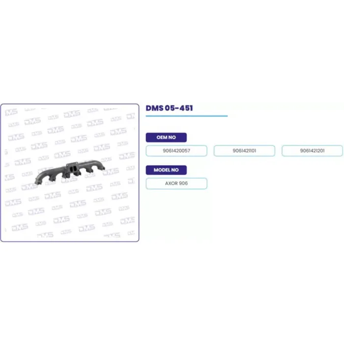 Egzoz Manifoldu Tek Parça Komple Mercedes Truck OM 906 Motor | DEMOSAN 05-451 | OEM 9061420057-9061421201-9061421101