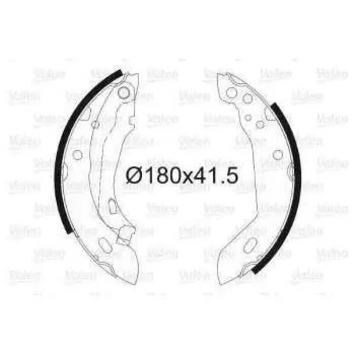 Arka Fren Balatasi Pabuclu Renault R9 R11 R19 Clio I Peugeot 205 (Kücük) | VALEO 562033 | OEM 424125 424125 424171 4241E6 424171 4241E6