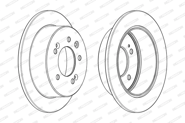 Arka Fren Diski (Aynasi) Hyundai Elantra 2006-2011 (Paslanmaz Krom Kaplamali) | FERODO DDF2005C | OEM 584112H300