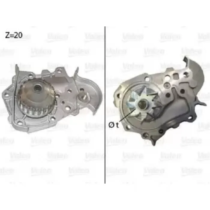 Devirdaim Su Pompasi Logan Sandero Clio II Megan I Kangoo Scenic R19 1.4 8V / 1.6 8V K7M K7J | VALEO 506573 | OEM 2101000QAJ 2101000QAJ 7700861686 7700866518 7700861686 7700866518