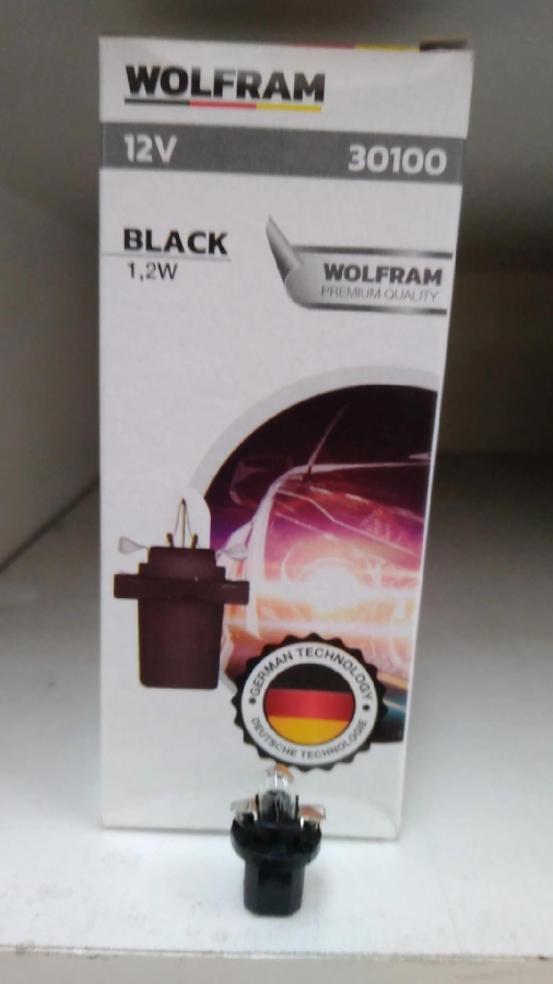 Ampul 12V Mf 1,2W B8.5D Duylu Ampul Siyah | OEM 30100
