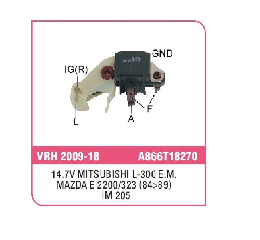 Konjektör Mitsubishi Tip 14.7V Mitsubishi L-300 Eski Model-Mazda E 2200, 323 (1984-1989) Dik Fişli | OEM VRH2009-18