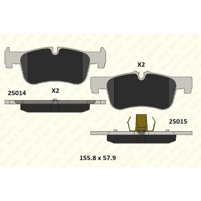 Fren Balatasi On BMW F20 F21 | KALE B 25014 183 05 MSH | OEM 34116858910 34116850567 34118854999 34112464193