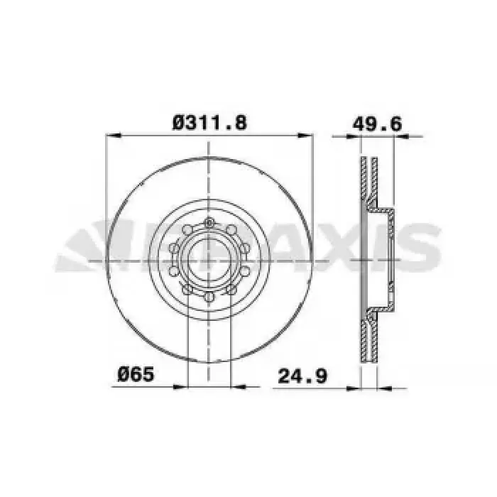 On Fren Aynasi Havali Octavia Caddy III Passat / CC Golf V / VI / VII Jetta III / IV Scirocco Tiguan Touran A1 A3 Q3 Tt Alhambra Altea Leon Toledo Octavia Yeti Beetle Superb Passat 01>16 | BRAXIS AE0025 | OEM 1K0615301AA 1K0615301AA 5Q0615301F