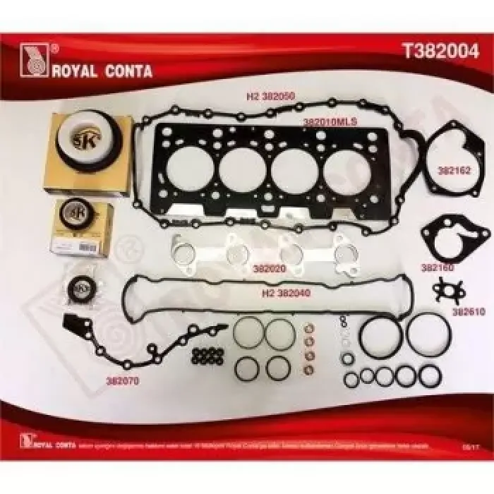 Motor Takim Contasi Skt Keceli Subap Lastikli Tam Takim Clio Kangoo Megane Nissan Qashqai Note Micra Juke 1,5 DCI K9K | ROYAL T382004 | OEM 7701473371 7701473371 7701712831 7701712831
