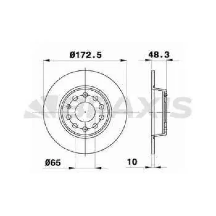 Arka Fren Aynasi A3 Leon Octavia 1,2TSI / 1,4TFSI / 1,6 / 1,6TDI / 1,8TFSI / 2,0TFSI / 2,0TDI 05 / 03 08 / 12 08> | BRAXIS AE0071 | OEM 1K0615601AA 1K0615601AA 5Q0615601D 5Q0615601D