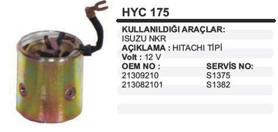 Marş Yastığı + Gövdesi Hıtac 12V Isuzu Nkr | OEM HYC175