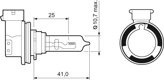 12V Standart H9 Ampul 65W | VALEO 032011 | OEM H9 12 VOLT