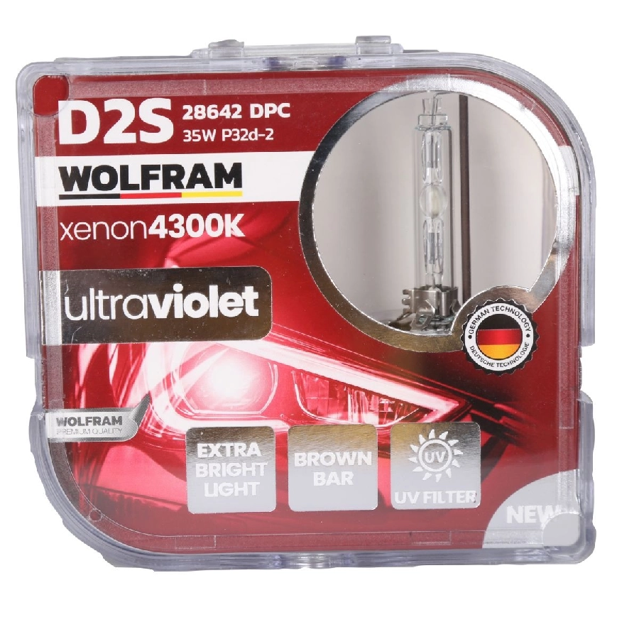Ampul 12V D2S 35W P32D-2 Takım Xenon 4300K Ultraviolet Mavi Cam | OEM 28642DPC