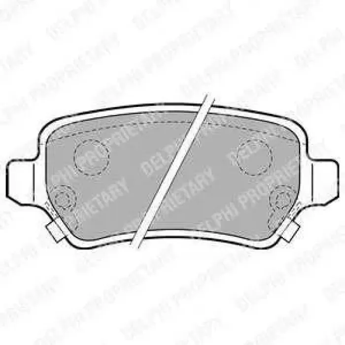Arka Fren Balatasi Astra G Astra H Meriva A Zafira B Corsa C Kia Ceed 12> | DELPHI LP1717 | OEM 1605967 1605995
