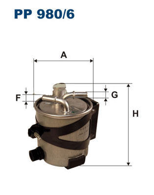 Yakit (Mazot) Filtresi Scenic II / Grand Scenic 1,5 DCI 106HP 06 / 05 | FILTRON PP 980/6 | OEM 7701067123