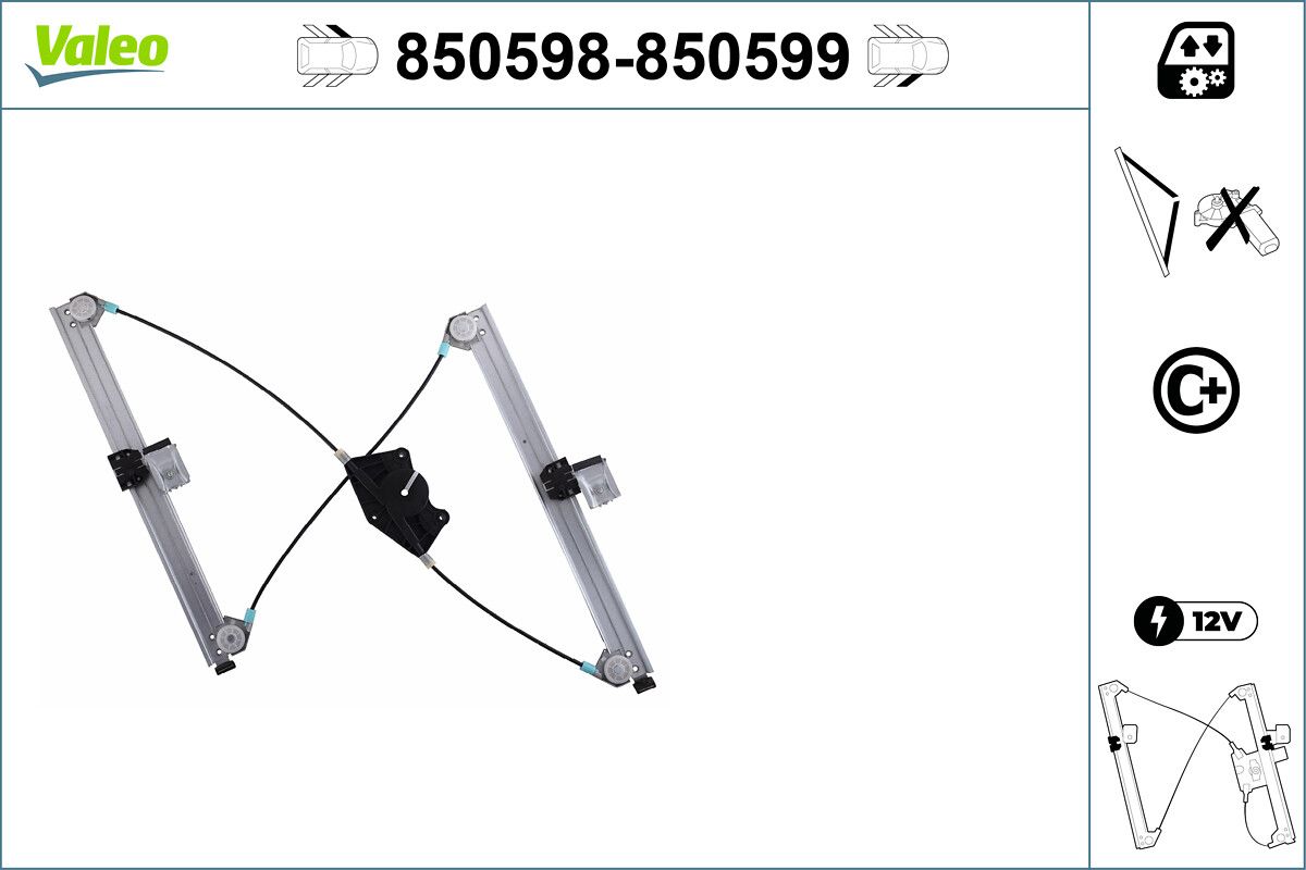 Cam Mekanizmasi On Sol Toledo 99>04 Leon 00>06 | VALEO 850598 | OEM 1M0837461A