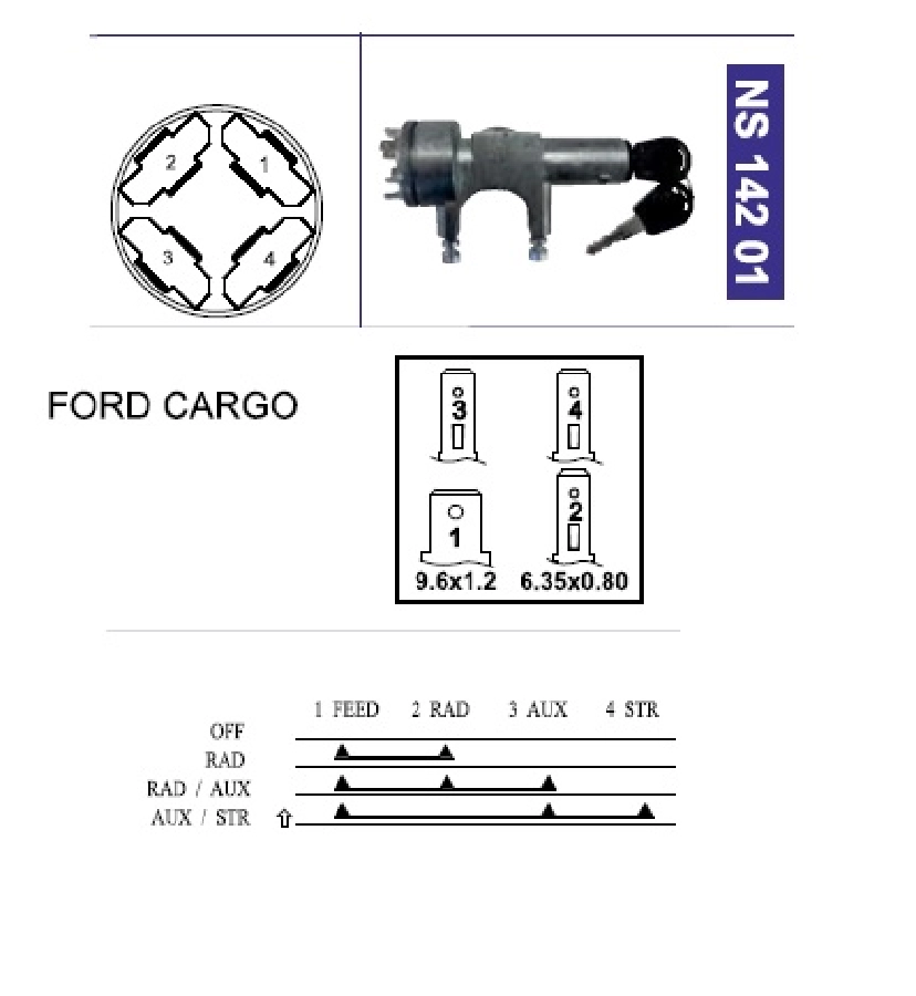 Kilitli Kontak - Ford Cargo | OEM NS14201