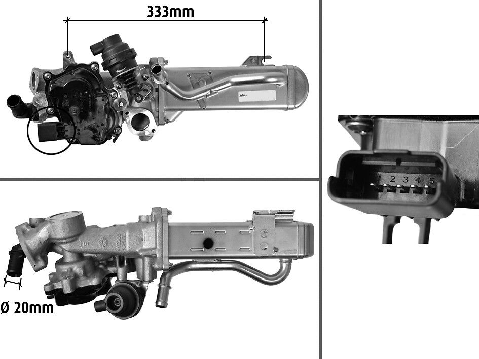 EGR Valfi P508 / Citroen C5 2,2HDI (01>2010) | VALEO 700441 | OEM 1618PS 1618PS 9676936180 9678163380 9676936180 9678163380