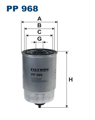 Mazot Filtresi Boxer 2,0HDI / 2,8HDI 00> Ducato 2,0JTD / 2,8JTD 00 02 Jumper 2,0HDI 2,2HDI Doblo | FILTRON PP 968 | OEM 46797378