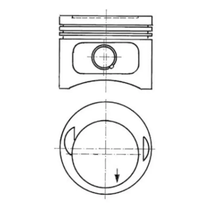 Piston + Segman 0.50MM (M102.9, 96.00MM, 22 Pim) 190 W201 86>93 W123 80>85 W124 85>93 W460 82>92 | KOLBEN 93968610 | OEM A1020309537
