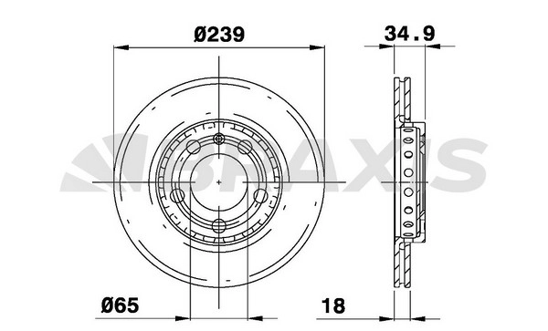 On Fren Aynasi (Disk) Havali Fabia 1,0 1,2 12 / 99>POLO (9N) 1,2 1,4 16V 1,9 Sdi 10 / 01> | BRAXIS AE0045 | OEM 6Q0615301 6Q0615301 6Q0615301A 6Q0615301A