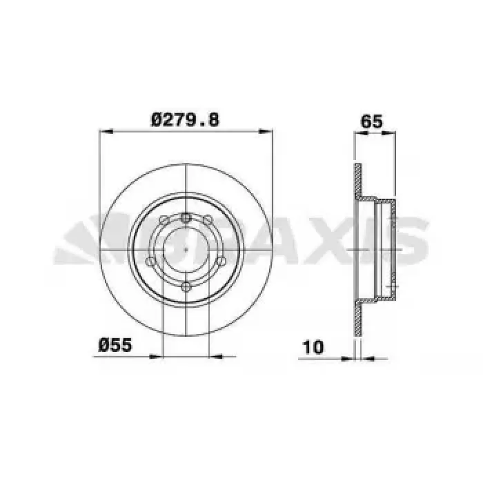 Arka Fren Diski Bmw E81 E87 N43 N45 N46 M47 05>11 | BRAXIS AE0340 | OEM 34216764647 34216764647 34216855001 34216855001