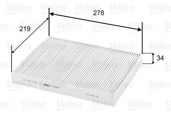 Polen Filtresi Transporter T5 03> Touareg (04 10) Q7 10> Amarok 10> Karbonsuz | VALEO 715581 | OEM 7H0819631 7H0819631 7H0819631A 7E0819631 7H0819631A 7E0819631