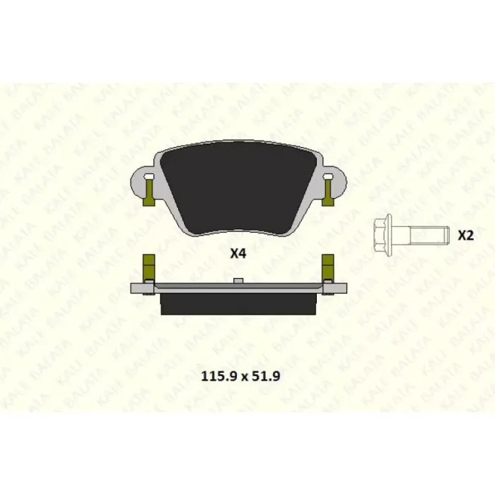 Arka Fren Balatasi Mondeo 3 00>04 Jaguar 10 Type S Type Xj Type 03>09 | KALE B 23557 172 14 ANS | OEM 1S7J 2M008 BA 7701207187